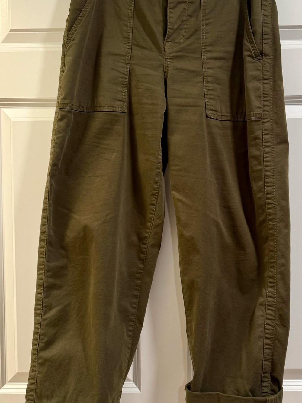Sanctuary Olive Green Wide-Leg Utility button fly pants
